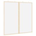 vidaXL Informačná nástenka 80 x 80 x 1.4 cm Borovicový masív Biela