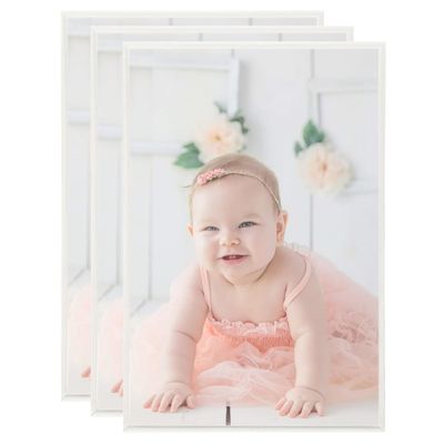 vidaXL Fotorámiky na stenu, koláž 3 ks, strieborné 42x59,4 cm, MDF