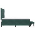 vidaXL Posteľ s pružinovým rámom Tmavozelená 200 x 140 cm Zamat