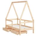 vidaXL Rám detskej postele so zásuvkami 70x140 cm masívna borovica