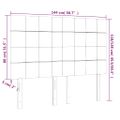 vidaXL Čelo postele s LED zelené 144x5x118/128 cm látka