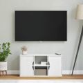 VidaXL TV skrinka “ODDA” Biela 79x24x40 cm masívna borovica