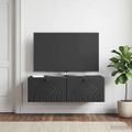 vidaXL Nástenná TV skrinka Čierna 99 x 41 x 30 cm Kompozitné drevo