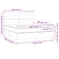 vidaXL Posteľný rám boxspring s matracom modrý 160x200 cm látka