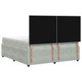 vidaXL LED boxspring posteľ s matracom Svetlosivá 140 x 200 cm Zamat