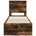 vidaXL Rám postele Dymová dub 75 x 190 cm Inžinierske drevo