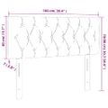 vidaXL Čelo postele s LED krémové 100x7x78/88 cm látka