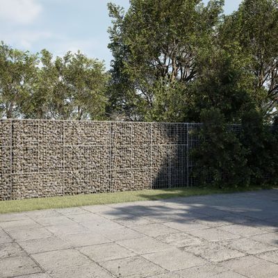 vidaXL Gabiónový kôš s krytom 1100x50x150 cm pozinkované železo