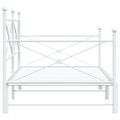 vidaXL Váľanda s kolieskom bez matraca Biela 107x203 cm Oceľ
