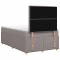 vidaXL Posteľ boxspring s matracom Sivohnedá 120 x 190 cm Látka