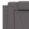 vidaXL Posteľ Viana s matracom sivá 160x200 cm umelá koža