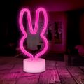 Neónové LED na stojane RABBIT ružové USB-C FSC-10 Forever Light