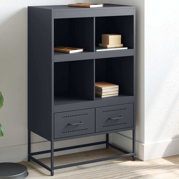 vidaXL Vysoká skrinka antracitová 68x39x111,5 cm oceľ