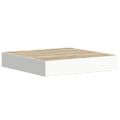 vidaXL Plávajúce nástenné police 2 ks dub a biele 23x23,5x3,8 cm MDF