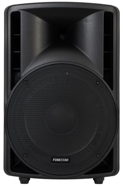 Fonestar Aktivní 2pásmová reprosoustava 150 W RMS, 12" woofer+1,35" driver, BT, USB/SD/MP3, FM, Mic, Aux, 8ohm výstup aktivní reprobox, 360 W, 12" woofer, zesilovac trídy D, USB/SD/FM, XLR, 5pásmový ekvalizér, dálkové ovládání