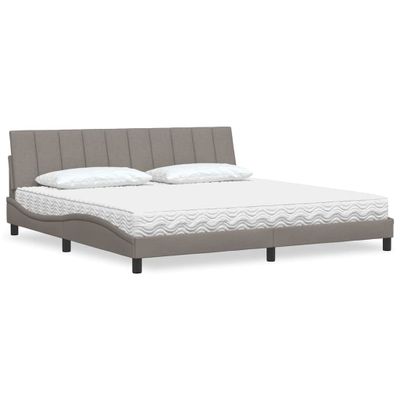 vidaXL Posteľ s matracom Hanko sivohnedá 200x200 cm látka