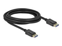 Kábel DisplayPort - DisplayPort (samec) do DisplayPort (samec) - DisplayPort 2.0 - 3 m - podpora 10K60Hz (10240x4320) - čierna