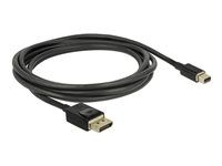 Kábel DisplayPort - DisplayPort s kolíkmi (samec) do Mini DisplayPort s kolíkmi (samec) - 2 m - čierna - podpora 8K