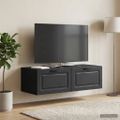 vidaXL Nástenná TV skrinka Čierna 98 x 41 x 30 cm Kompozitné drevo