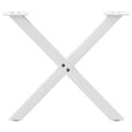 vidaXL Nohy konferenčného stolíka v tvare X, 2 ks, biele, 60 x (42-43) cm, oceľové