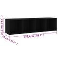 vidaXL TV skrinky 2 ks čierne 142,5x35x36,5 cm drevotrieska