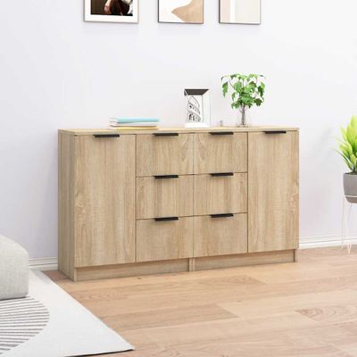 vidaXL Komody 2 ks dub sonoma 60x30x70 cm spracované drevo