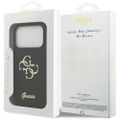 Puzdro Guess Silicone Big 4G Script pre iPhone 17 Pro čierne