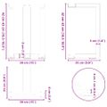 vidaXL Nohy konferenčného stolíka v tvare T, 2 ks, biele, 38x25x(42-43) cm, oceľové