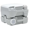 vidaXL Kempingové WC Šedý a biely 41,5 x 36,5 x 30 cm Polyetylén