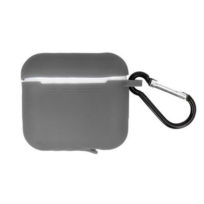 Puzdro pre Airpods Pro sivé s háčikom
