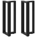 vidaXL Nohy ku konzolovému stolu v tvare T, 2 ks, čierne, 25x28x(72-73) cm, oceľ