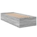 vidaXL Posteľný rám sivý dub sonoma 90x200 cm borovicový masív