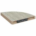 vidaXL Nástenné rohové police 4 ks dub a biele 35x35x3,8 cm MDF