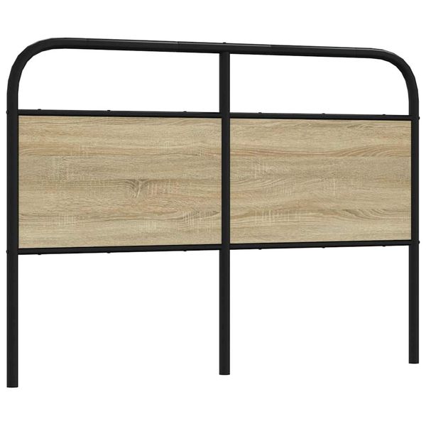 vidaXL Náhradné čelo postele, dub sonoma 135 cm, oceľ a kompozitné drevo