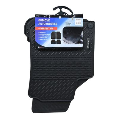 Koberce gumené COMPASS PERFECT FIT P1 s fixáciou sada 4 ks