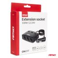 Predlžovacia zásuvka 2x USB-A ON/OFF LED 12/24V 100W 70cm AMiO-04363