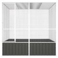 vidaXL Klietka pre vtáky antracit 213,5x217,5x211,5cm pozinkovaná oceľ
