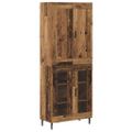 vidaXL Highboard 2 ks Staré drevo 69,5 x 34 x 180 cm Kompozitné drevo