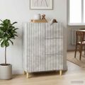 vidaXL Servírovacia skriňa so zásuvkou Betónovo sivá 66 x 34,5 x 90 cm