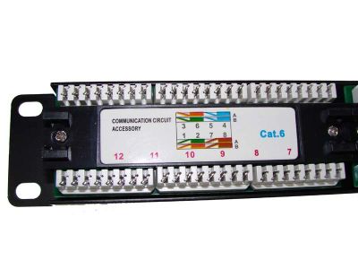 Patch panel 12 portov UTP6 1U 10" krone Patch panel 12 portov UTP6 1U 10" krone