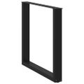 vidaXL Nohy k jedálenskému stolu v tvare U, 2 ks, čierne, 90 x (72-73) cm, oceľové