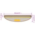 vidaXL Schodové rohože 5 ks 56x17x3 cm svetlohnedé polkruhové