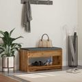 vidaXL Predsieňová lavica Staré drevo 83 x 38 x 45 cm