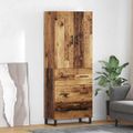 vidaXL Highboard 2 ks Staré drevo 69,5 x 34 x 180 cm