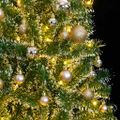 vidaXL Umelý vianočný stromček 300 LED, súprava gulí a sneh 240 cm