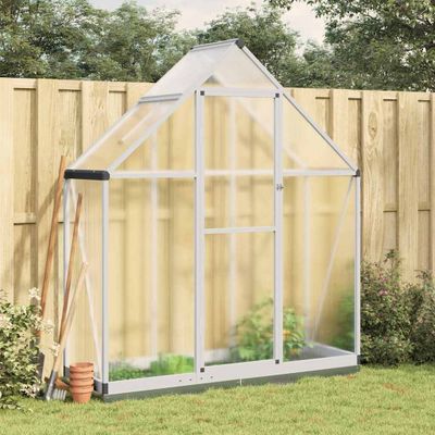 vidaXL Skleník so základovým rámom strieborný 169x58x202 cm hliník