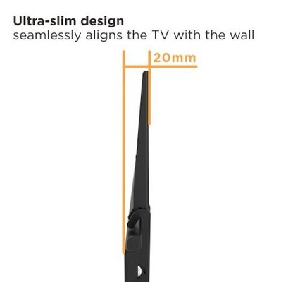 SUNNE by Elite Screens držák na zeď pro LCD a TV 32 - 70"/ fixní Držák na TV, fixní, 32"–75", 45 kg, VESA 400×400, profil 20 mm, ocel, cerný