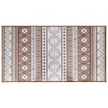 vidaXL Vonkajší koberec hnedo-biely 80x150 cm obojstranný dizajn