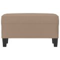 vidaXL Lavička kapučínová 70x35x41 cm umelá koža