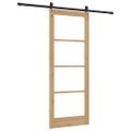 vidaXL Posuvné dvere ORKDAL Prírodná a čierna 83 x 211 cm